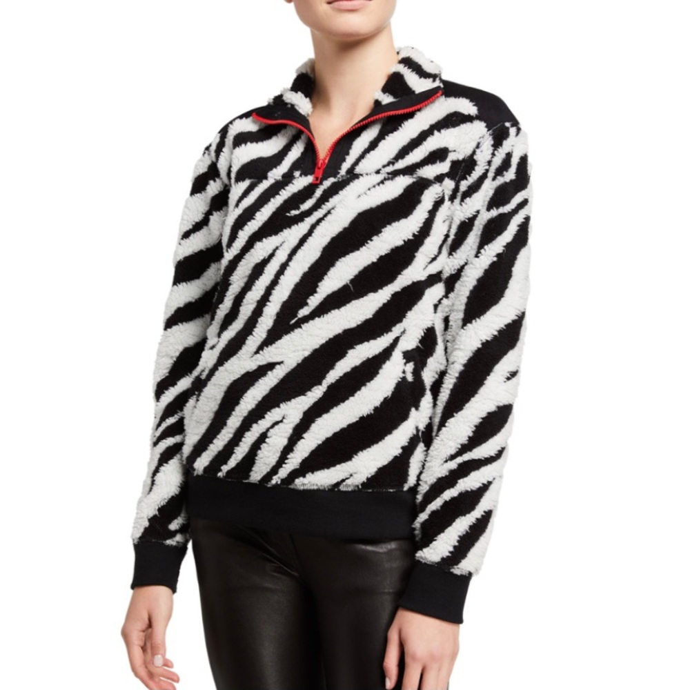 rag & bone Zebra Half-Zip Pullover Fleece Jacket